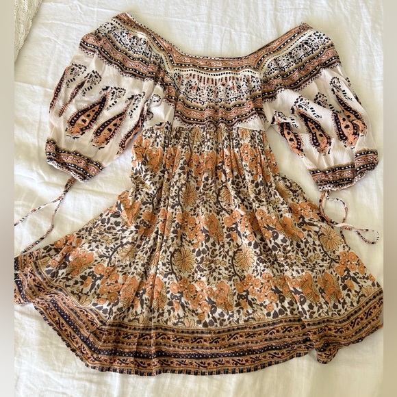 Free People Tops - Free People orange paisley Boho Tunic top